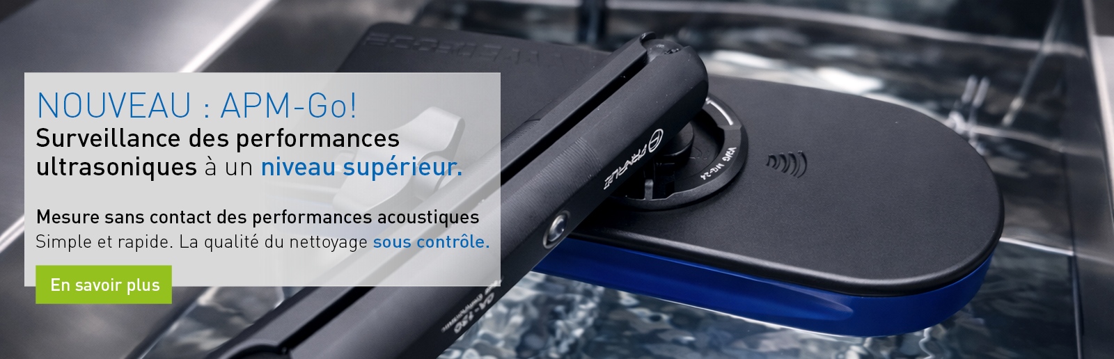 Ecoclean AMP-Go! Mesure sans contact des performances acoustiques